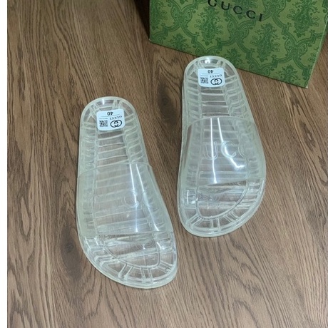 Dép nam nữ đẹp trong suốt quai ngang sành điệu, Dép lê xỏ ngón cá tính đế cao 3cm đúc chắc chắn êm chân D11