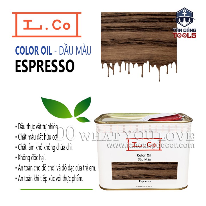 L.Co Dầu Màu – Màu Espresso COLCA ( Nhiều Trọng Lượng )