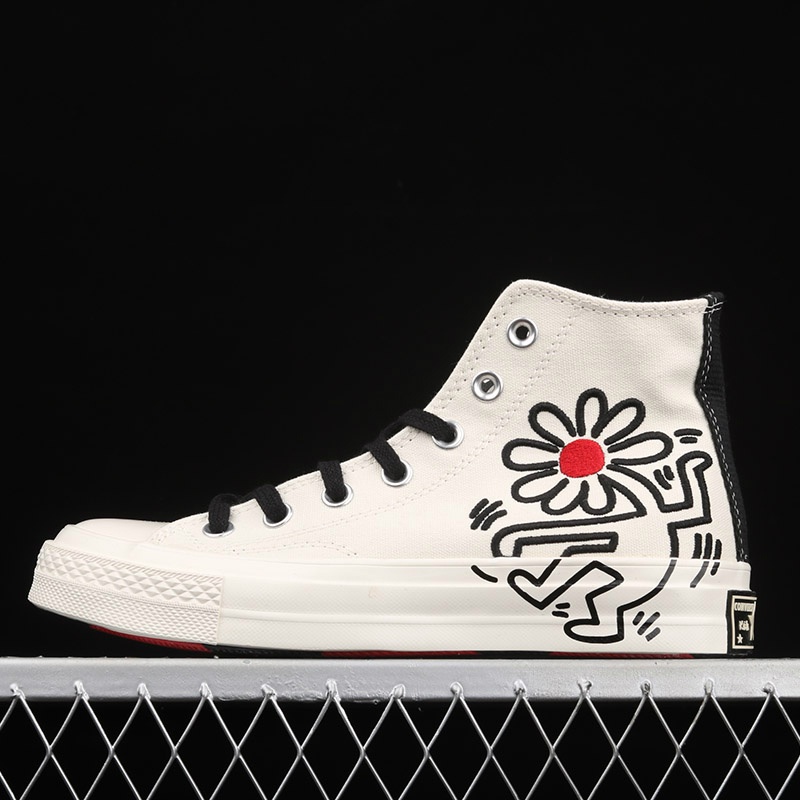 Giày Converse Keith Haring x Converse Thêu Họa Tiết Cá Tính Cho Nam Nữ