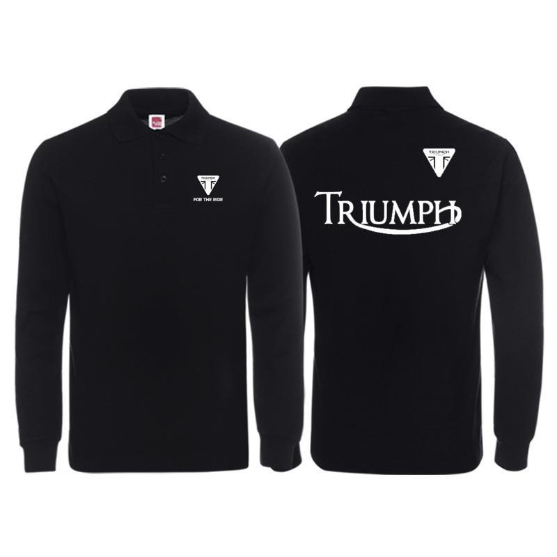 Triumph Áo Thun polo Dài Tay Thời Trang Đi Xe Mô Tô t120 t100 bobber