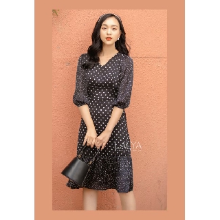 Lalya_váy chấm bi phối to nhỏ