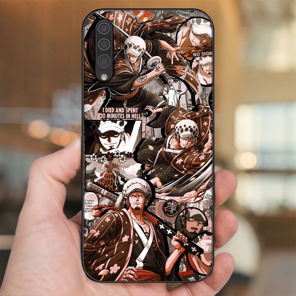 Ốp lưng Samsung A30S, A50, A50S, A70, A70S viền đen in hình Law One Piece