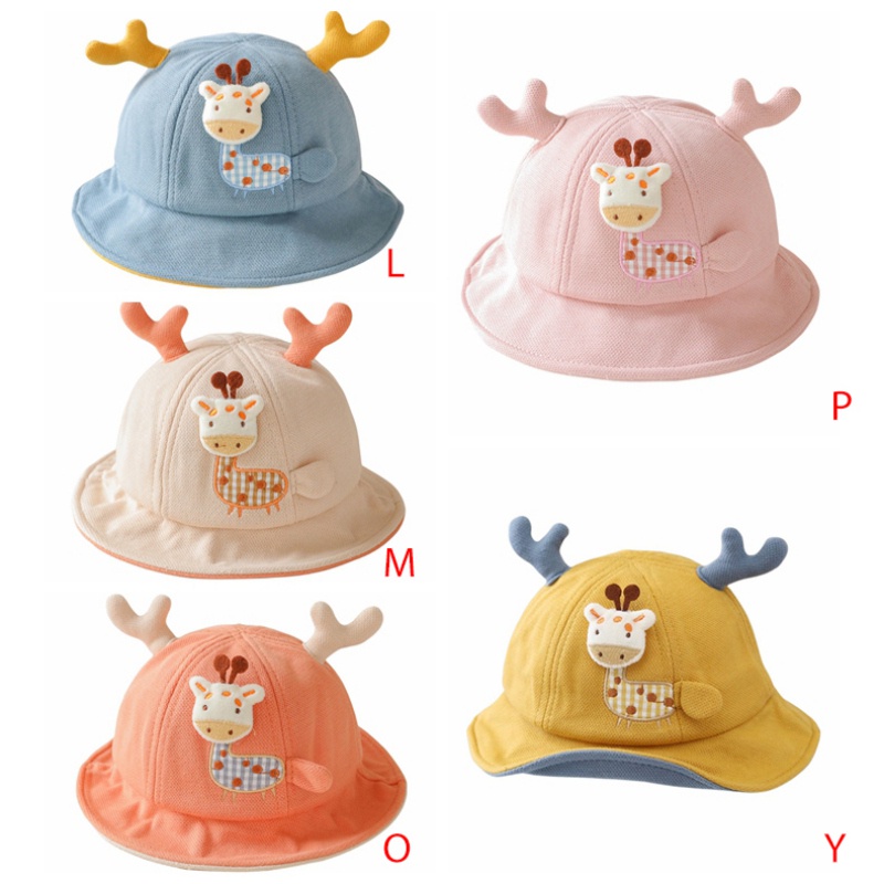 Nón phong cách ngư dân đính phụ kiện sừng hươu cho bé trai và bé gái