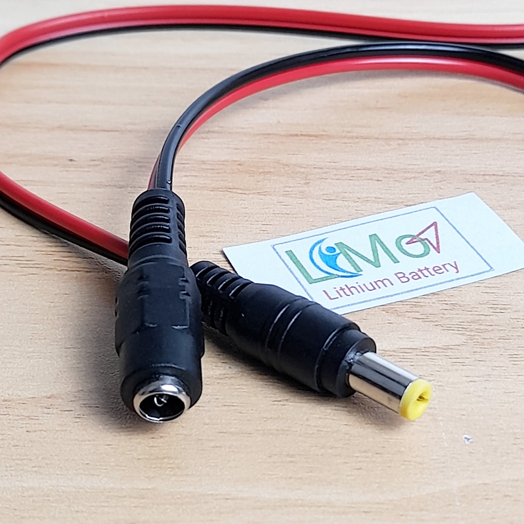 Dây jack hàn pin gồm jack đực jack cái . Dùng làm jack sạc, jack kết nối. Jack 5.5mmx2.1mm - LIMO