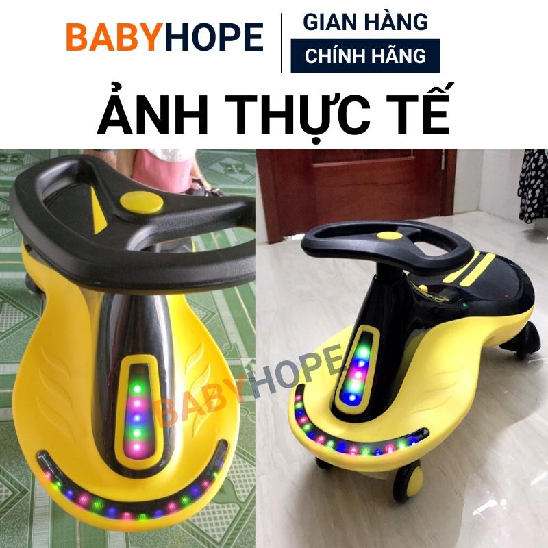 Xe lắc cho bé có nhạc,đèn led cao cấp kết hợp xe chòi chân cho bé BABYHOPE