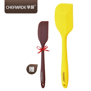 Set 2 phới làm bánh CHEF MADE WK9154 silicone thép không gỉ chống dính cách nhiệt đạt FDA màu vàng và nâu cho nhà bếp