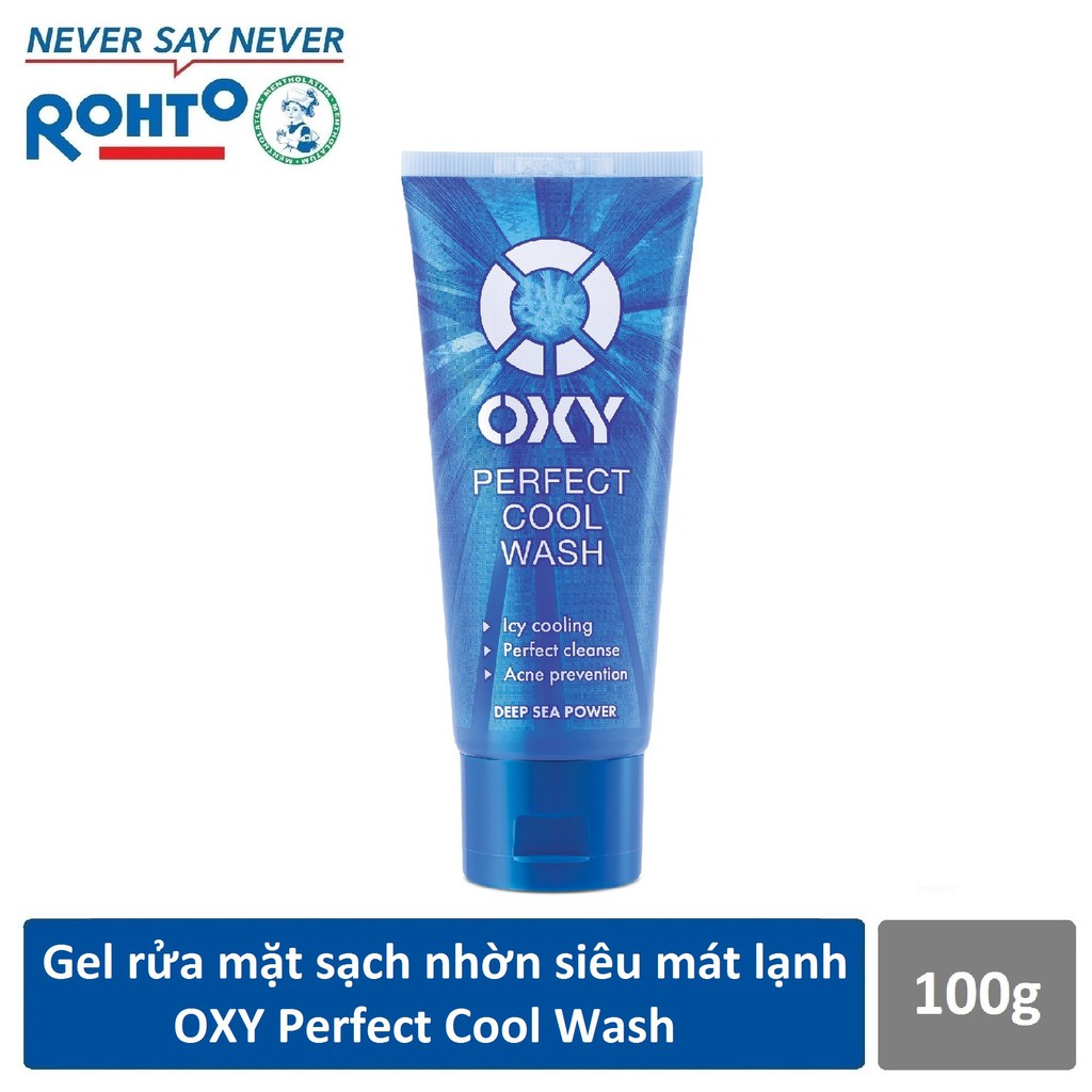 Gel rửa mặt sạch nhờn siêu mát lạnh OXY Perfect Cool Wash 100g CHÍNH HÃNG