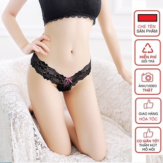 Quần Lọt Khe Nữ  Quần Lót Lọt Khe Sexy Ren cao cấp Lọt Khe phối nơ điệu đà gợi cảm mẫu C22
