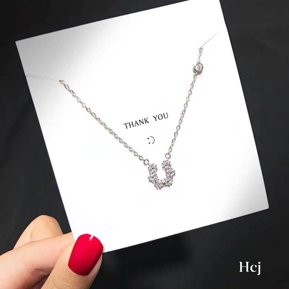 DÂY CHUYỀN LIỀN MẶT GẮN ĐÁ NHỎ XINH XẮN