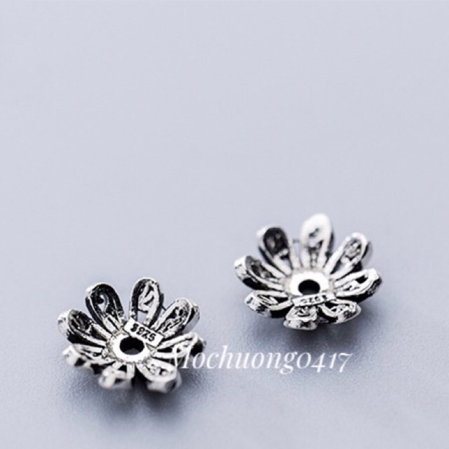 [S925] Charm bạc ốp cánh hoa - MH201