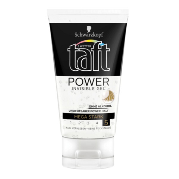 Gel Vuốt Tóc Taft Power Invisible, 150 ml
