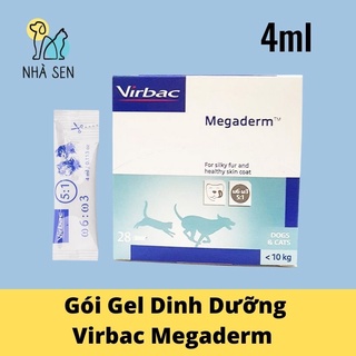   HỘP 28 GÓI  Gel Dinh Dưỡng Virbac Megaderm 4ml Giúp Mượt Lông Da Và Giảm Ngứa Chó Mèo 