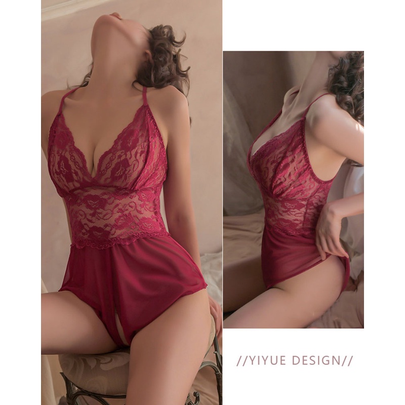 Đồ lót sexy Ren dụ trong suốt Sexy đồ ngủ Mở tệp đồng phục Bộ đồ Áo liền quần Giống cái | BigBuy360 - bigbuy360.vn