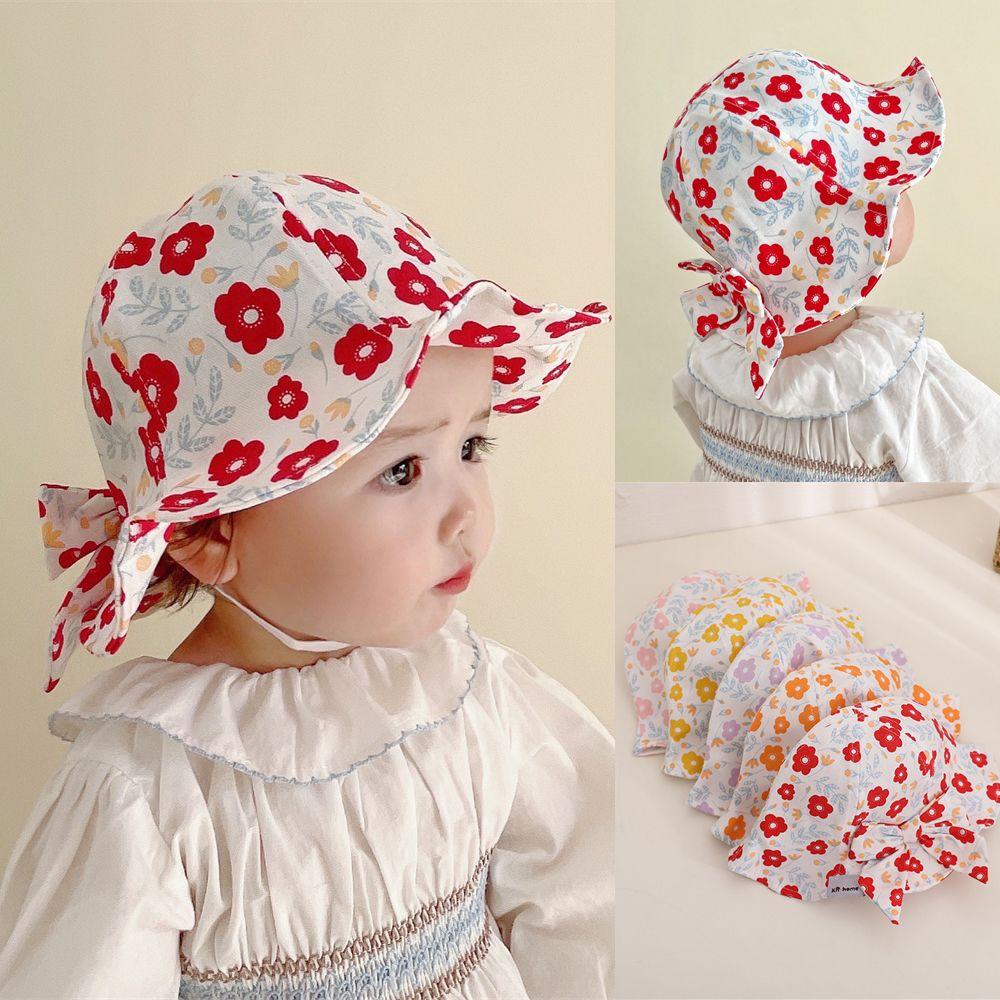 Mũ Chống Nắng Họa Tiết Hoa Thời Trang Mùa Hè Cho Bé Gái