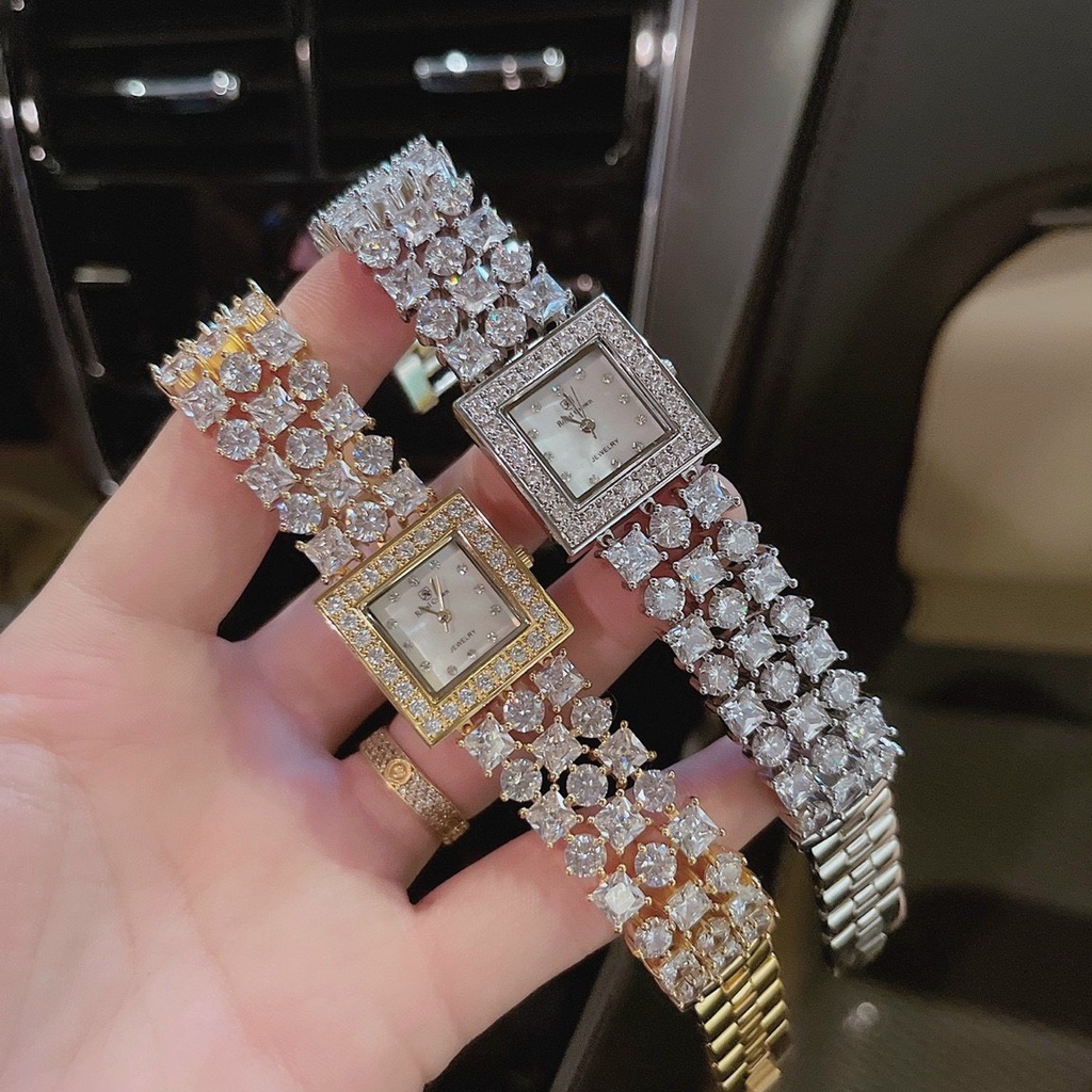 Đồng Hồ Nữ Chính Hãng Royal Crown D8160 Jewelry Dây Kim Loại Đính Đá Chống Nước Chống Xước