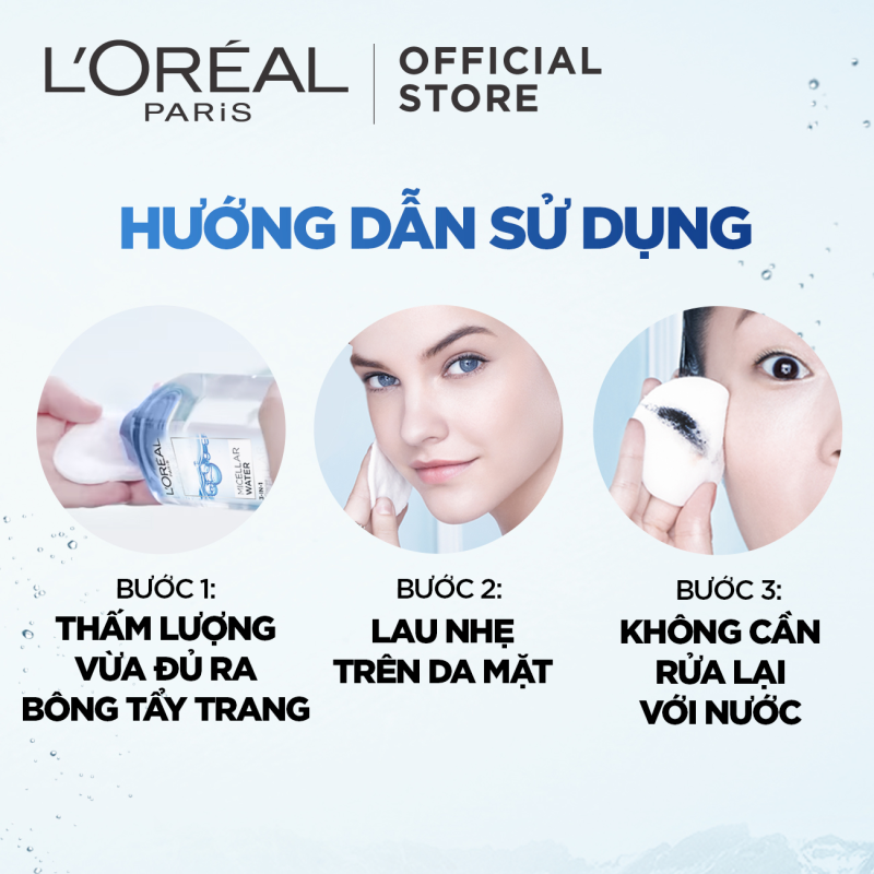 [Quà tặng không bán] Bộ 2 nước tẩy trang mềm mịn da 3-trong-1 L'Oreal Paris Micellar Water 30ml x 2