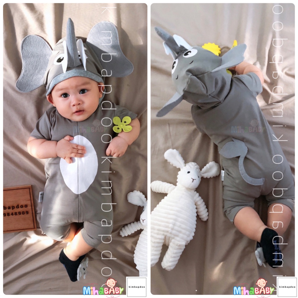 BODY liền nón cho bé - BODY - Gấu Trúc - Dory - Voi - Chó đốm - Bò sữa - Chó nâu - Đội Trưởng - Người dơi - Cá cam