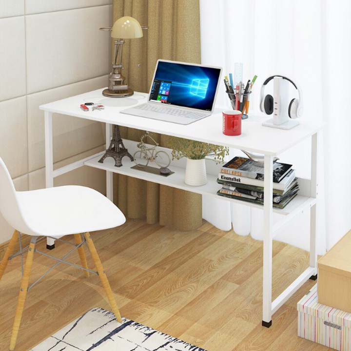 Bàn làm việc kèm giá sách cao cấp khung thép | BigBuy360 - bigbuy360.vn