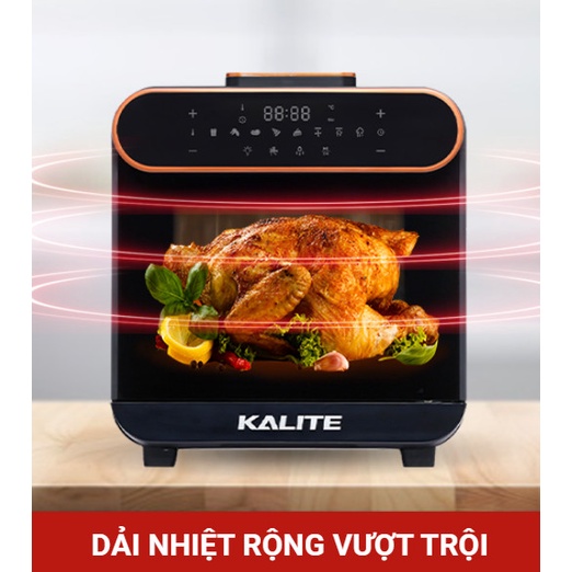 Nồi chiên hơi nước Kalite Steam pro, nồi chiên không dầu hơi nước 15L, hấp nướng 3 chế độ, chính hãng