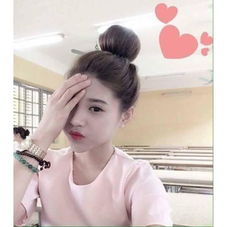 Búi Tròn Tóc Giả Cao Cấp