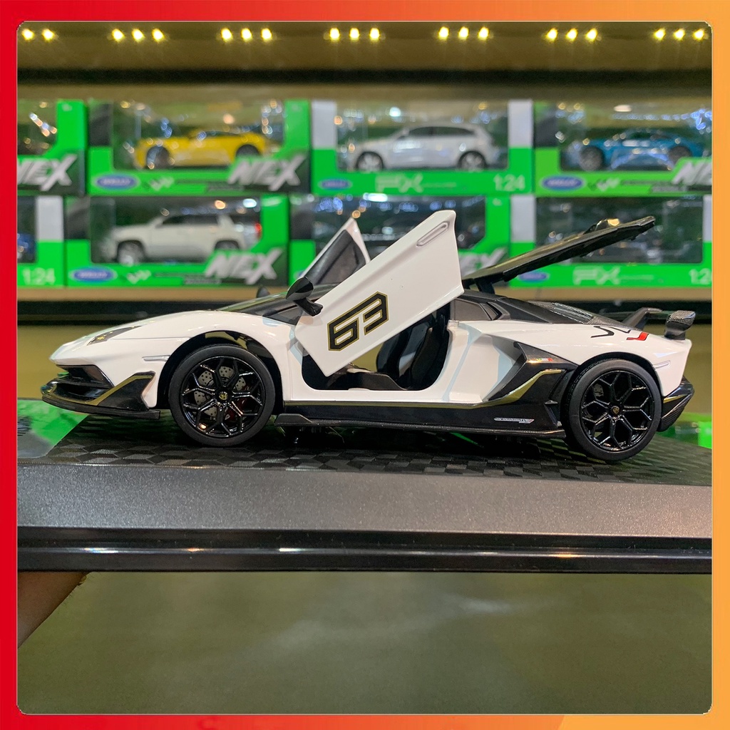 Mô hình xe Lamborghini Aventador SVJ 63 tỉ lệ 1:24 MSZ