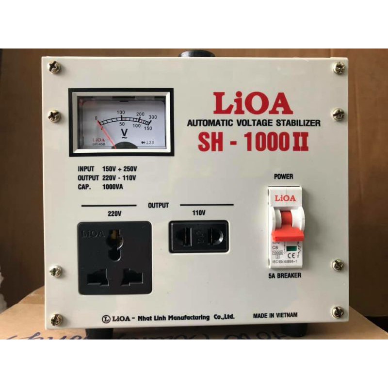 Ổn áp 1pha LIOA SH-1000 II 1.0kvA điện áp vào 150V-250V