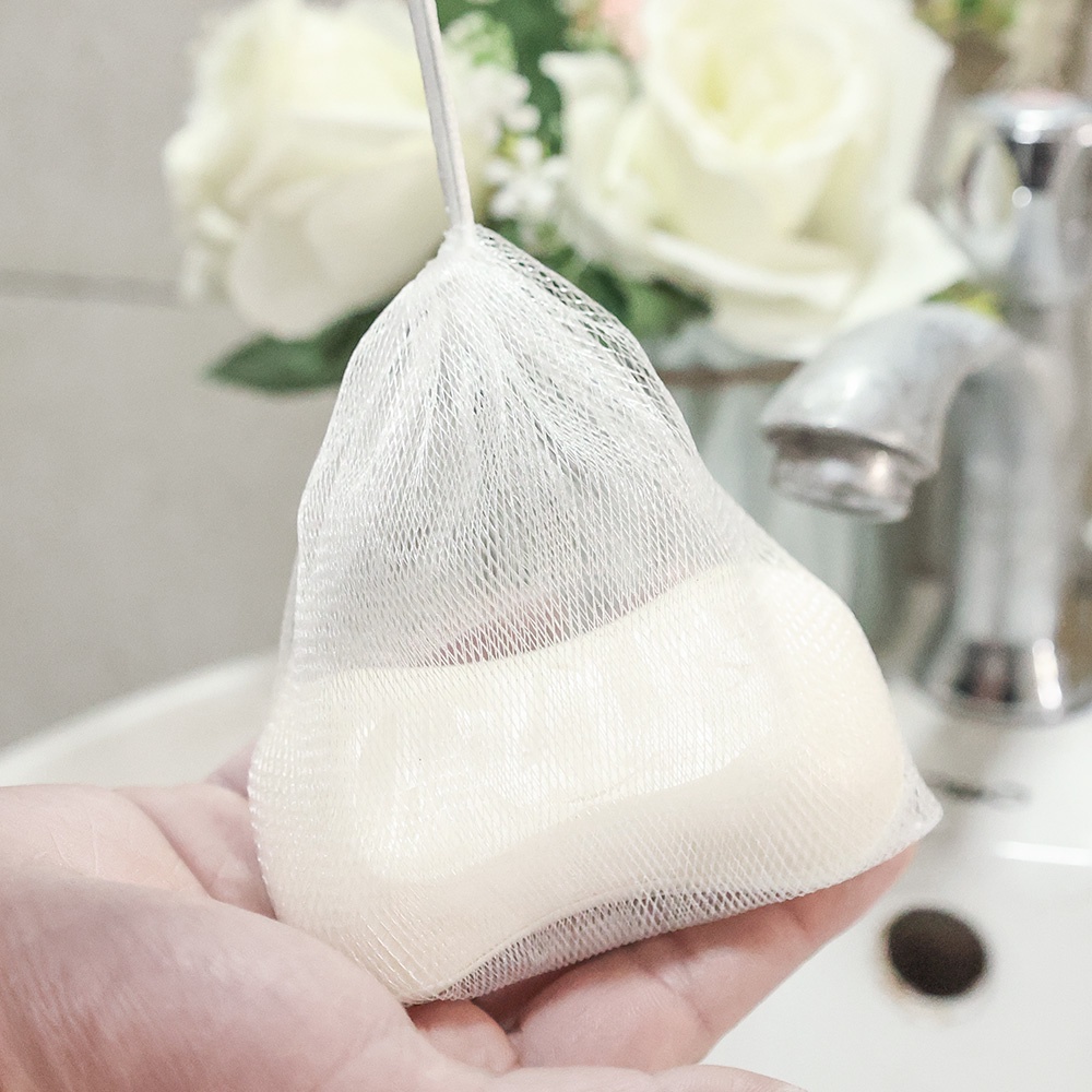 Set 10 Túi Lưới Đựng Xà Phòng Rửa Mặt Tạo Bọt Tiện Dụng