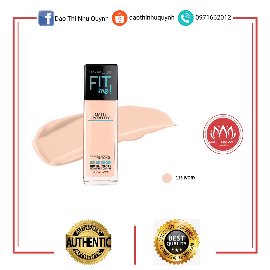 Kem Nền Mịn Lì Tự Nhiên Maybelline Fit Me (30ml)