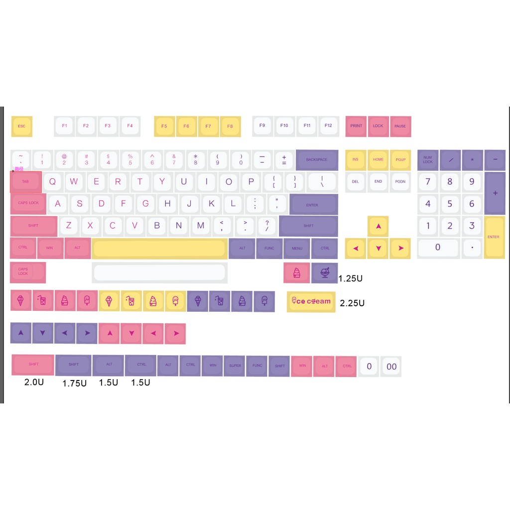 Bộ Keycap PBT nút bàn phím cơ profile XDA nhiều màu | WebRaoVat - webraovat.net.vn