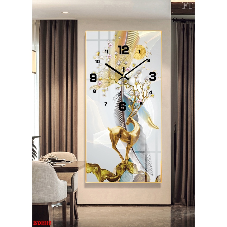 Tranh Đồng Hồ Tráng Gương Cao Cấp SGP21322-08