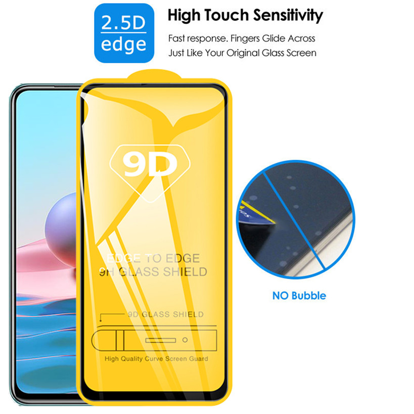 Kính cường lực Full màn 9D Xiaomi Mi Poco F4 F3 M4 M3 X3 X4 Pro 12T 11T 9T 10T 11 12 Lite Redmi Note 7 8 9 10 11 12 12S 11S 10S 9S 9A 9C 10A 10C