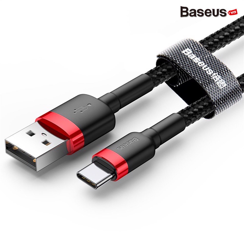 Cáp sạc Baseus Cafule Series 60W Type-C PD2.0 Cable Type-C to Type-C, sạc nhanh 3.0, truyền dữ liệu tốc độ cao 480Mbps