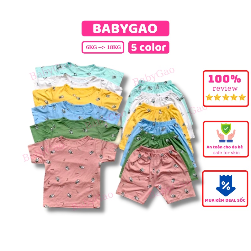 Bộ cộc tay thun lạnh Minky Mom họa tiết Gấu BabyGao cho bé 8-18kg siêu xinh siêu mát