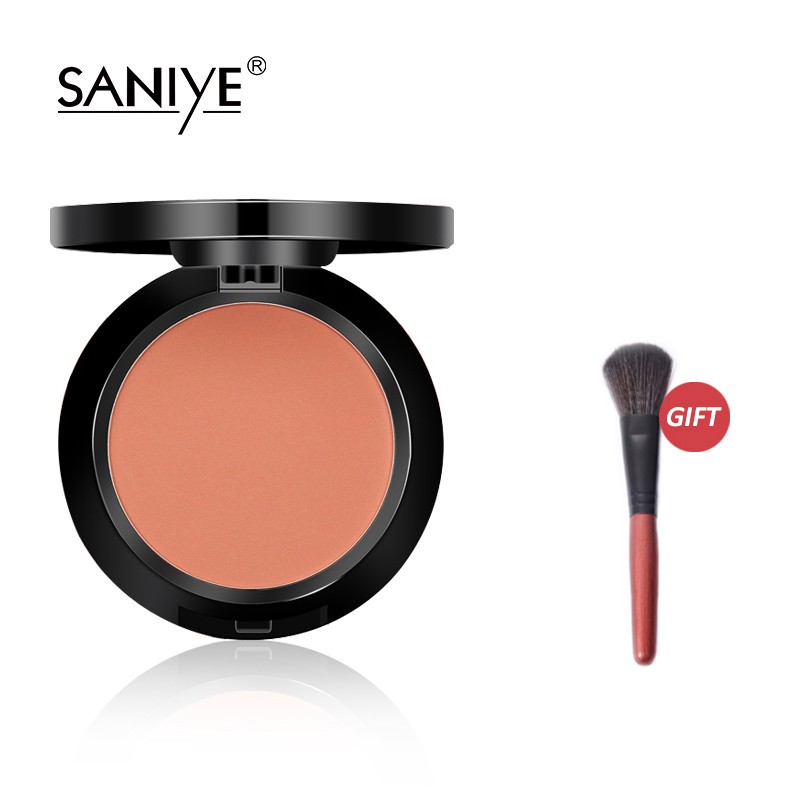Bảng phấn má hồng đơn SANIYE dưỡng ẩm có cọ 10 màu sắc tùy chọn 8g | BigBuy360 - bigbuy360.vn