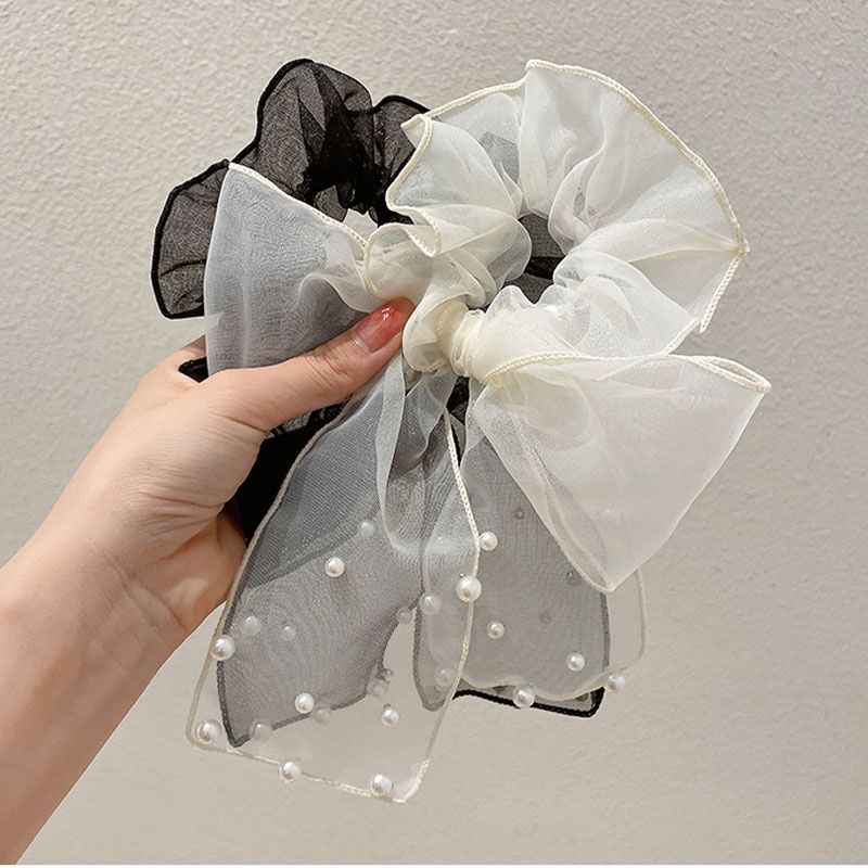 Buộc Tóc Voan Hạt Châu, Cột Tóc Nơ