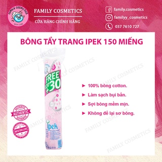 Bông Tẩy Trang Ipek Klasik Cotton Pads Thổ Nhĩ Kỳ 150 miếng - Family Cosmetics