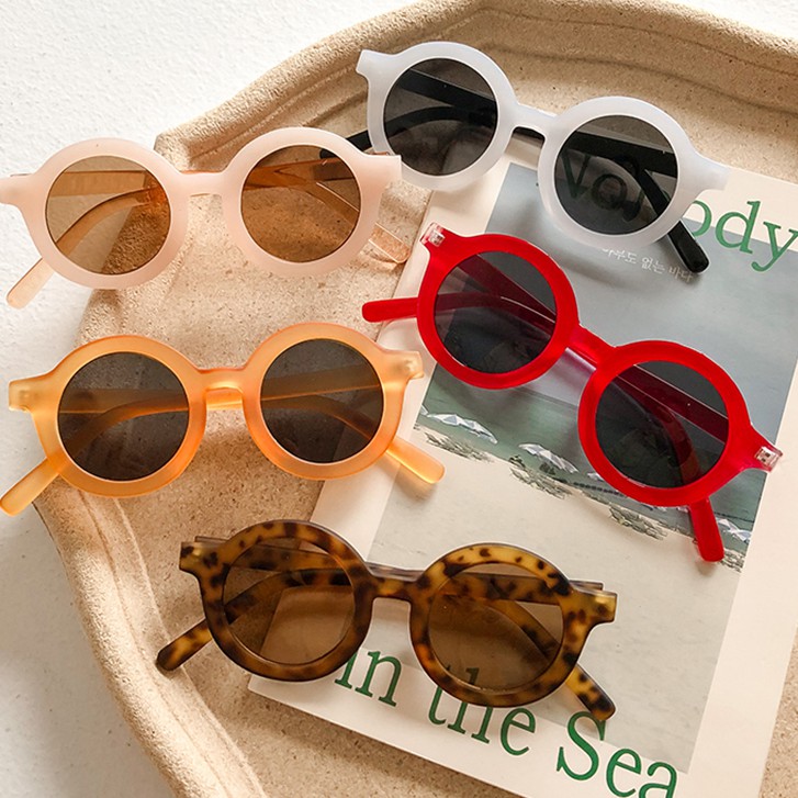Kính Mát Gọng Tròn Nhiều Màu Thời Trang Cổ Điển Dành Cho Bé