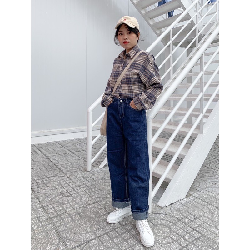 Quần jean chỉ nổi