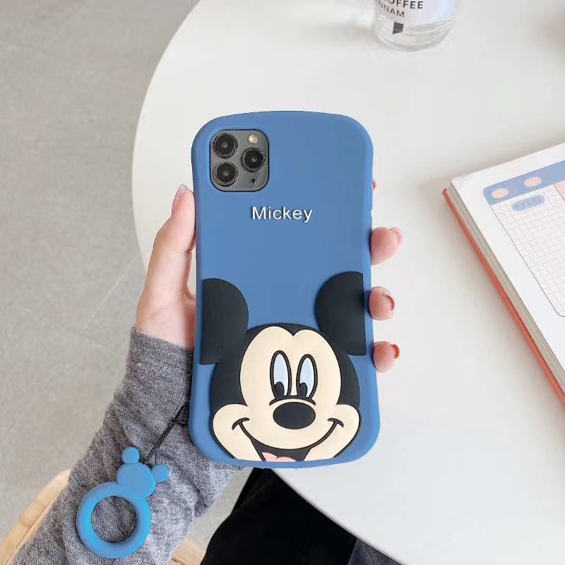 Ốp Lưng Silicone Mềm Chống Sốc Có Dây Đeo In Hình Chuột Mickey Cho Oppo A92 A52 A31 2020 A5 2020 A9 2020 A39 A57 A83 F1s F5 A91 Reno 3 Reno 2F Reno 4 A3s A12e A5s A7 A12 F9 F11