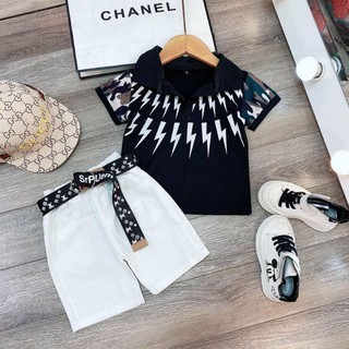 bộ sơ mi tia chớp cho bé trai