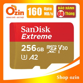 [RẺ VÔ ĐỊCH] Thẻ nhớ Micro SD Sandisk Extreme A2 256GB 128GB 64GB U3 4K 160MB/s