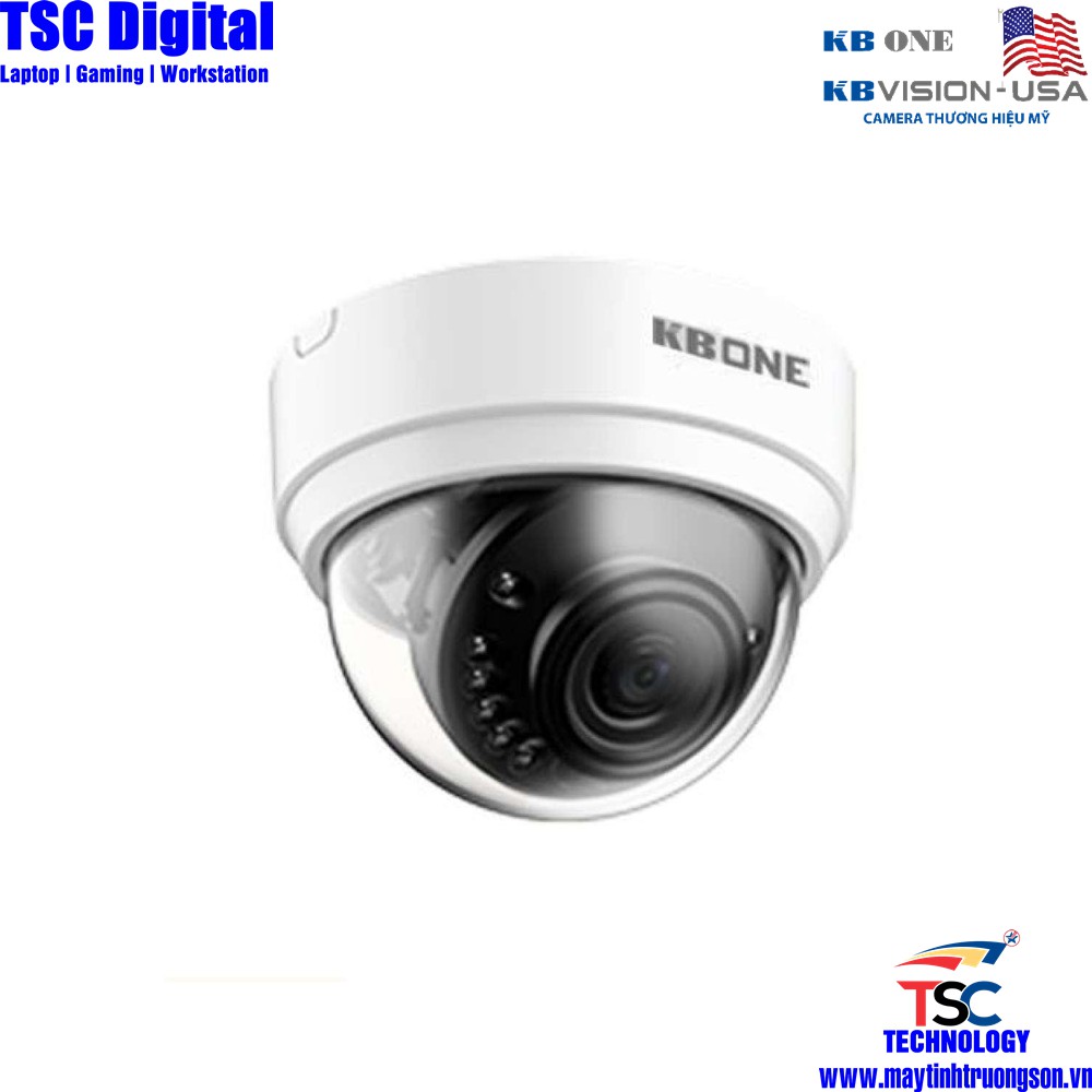 Camera IP Wifi Dome 4.0MP KBONE KN-4002WN Kèm Thẻ Lưu Trữ 128Gb | Full HD 1080P