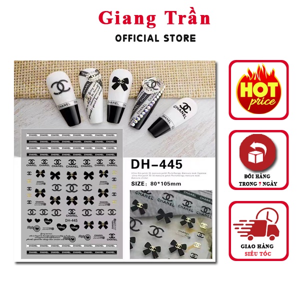 Stick mới 2022 , sticker hình dán móng thương hiệu mẫu HOT