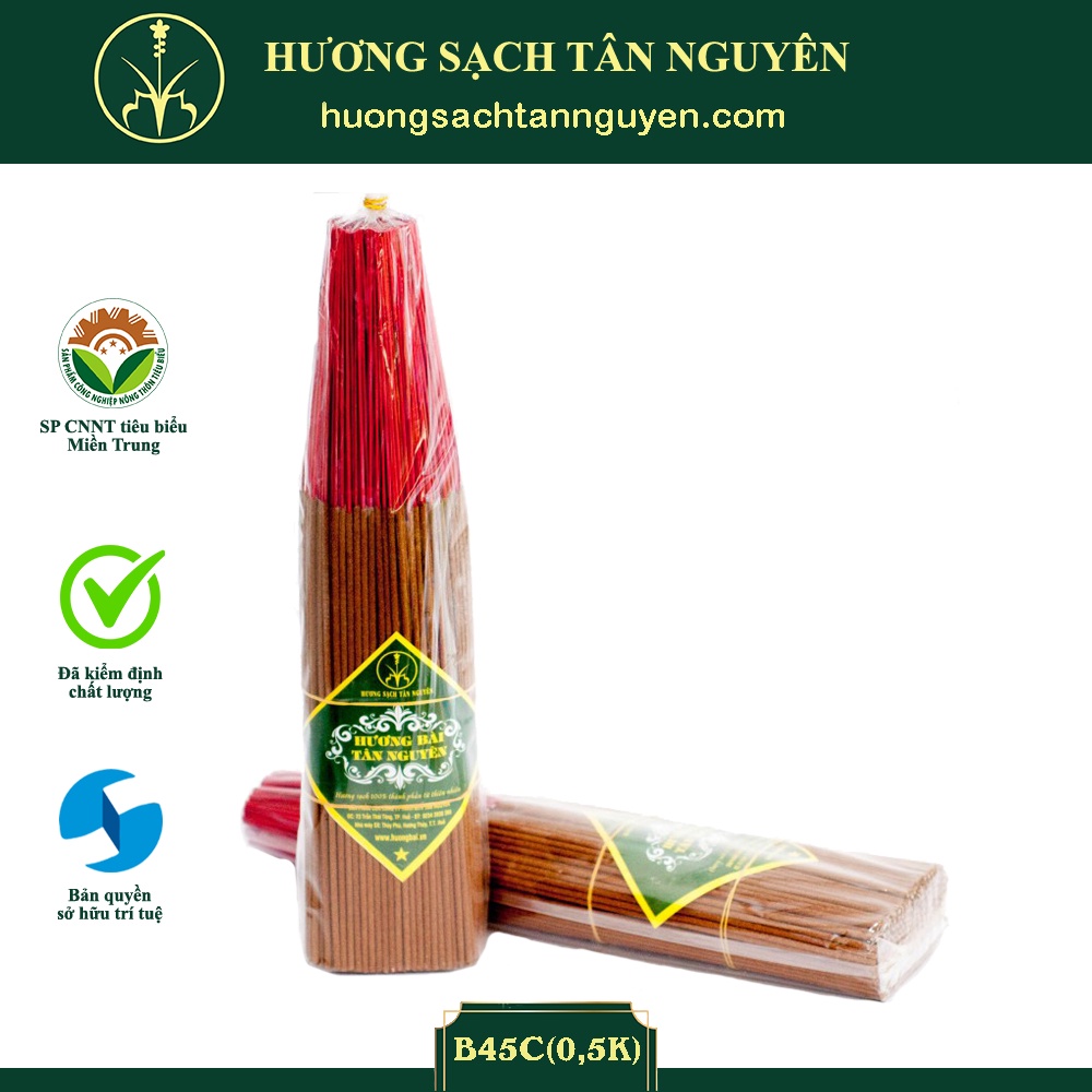 Hương Sạch Tân Nguyên, nhang bài, nhang sạch an toàn sức khỏe, túi 500gr