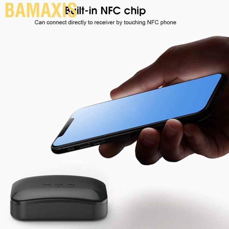 Bamaxis Bluetooth 5.0 Music Receiver NFC BT Receiving Hands Free Support Storage Card Playback