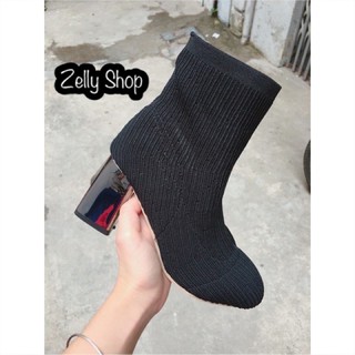 Boot len gót bạc mũi vuông hàng cao cấp (kèm ảnh thật cuối)