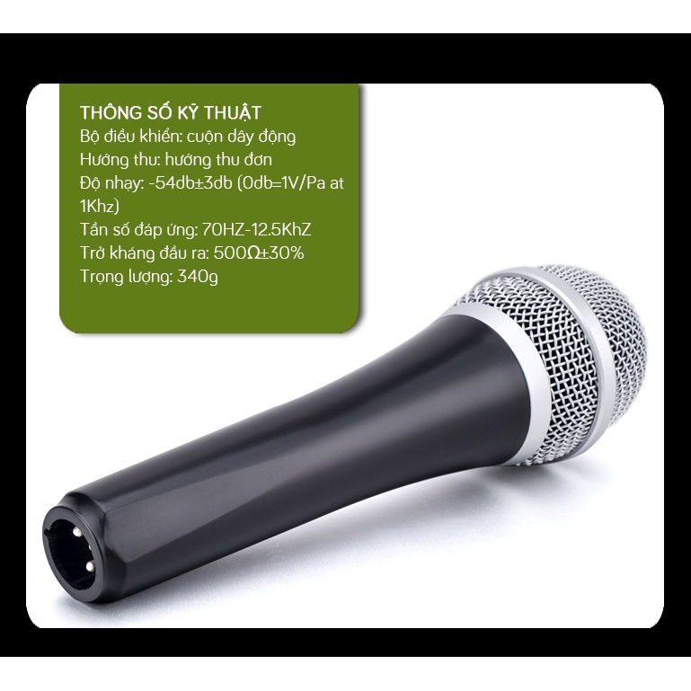 Mic Hát Karaoke Có Dây Takstar E-340 Cao Cấp,Lọc Ồn, Chống Nhiễu, Độ Nhạy Cao, Nhỏ Gọn, Chính Hãng Giá Rẻ Bảo Hành 1 Năm