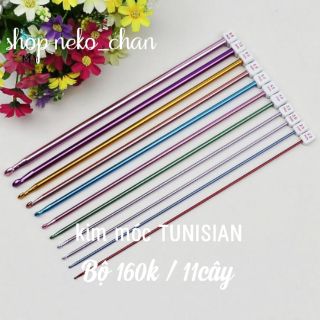 Bộ 11 cây kim móc tunisian