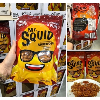 Khô mực xé tẩm Mr Squid Vị Mild Spicy của ÚC 240g