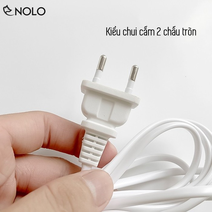 Combo 2 Đui Đèn E27 Phích Cắm Model M02 Loại 2 Chấu Tròn Có Công Tắc Chiều Dài Dây 1m5 Chất Liệu Nhựa PC Cách Điện